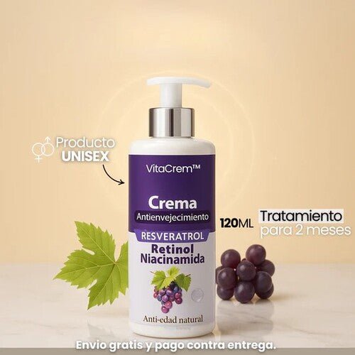 Crema Resveratrol Antienvejecimiento - Mi tienda
